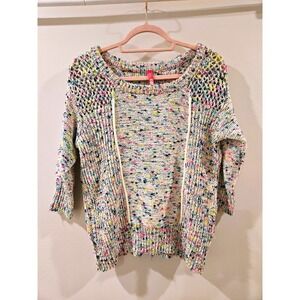 Plenty by Tracy Reese Speckled Knit Sweater Women's Small Rainbow Colorful Top